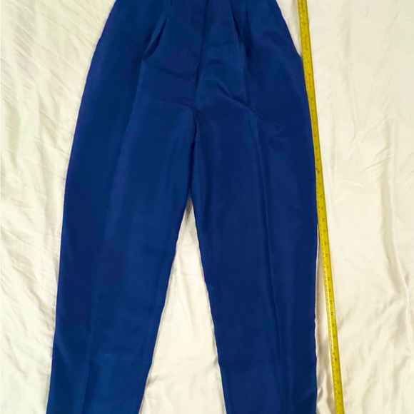 Rare 1970s Emilio Bravini Vintage 100% Silk tailored pants. - Picture 12 of 13